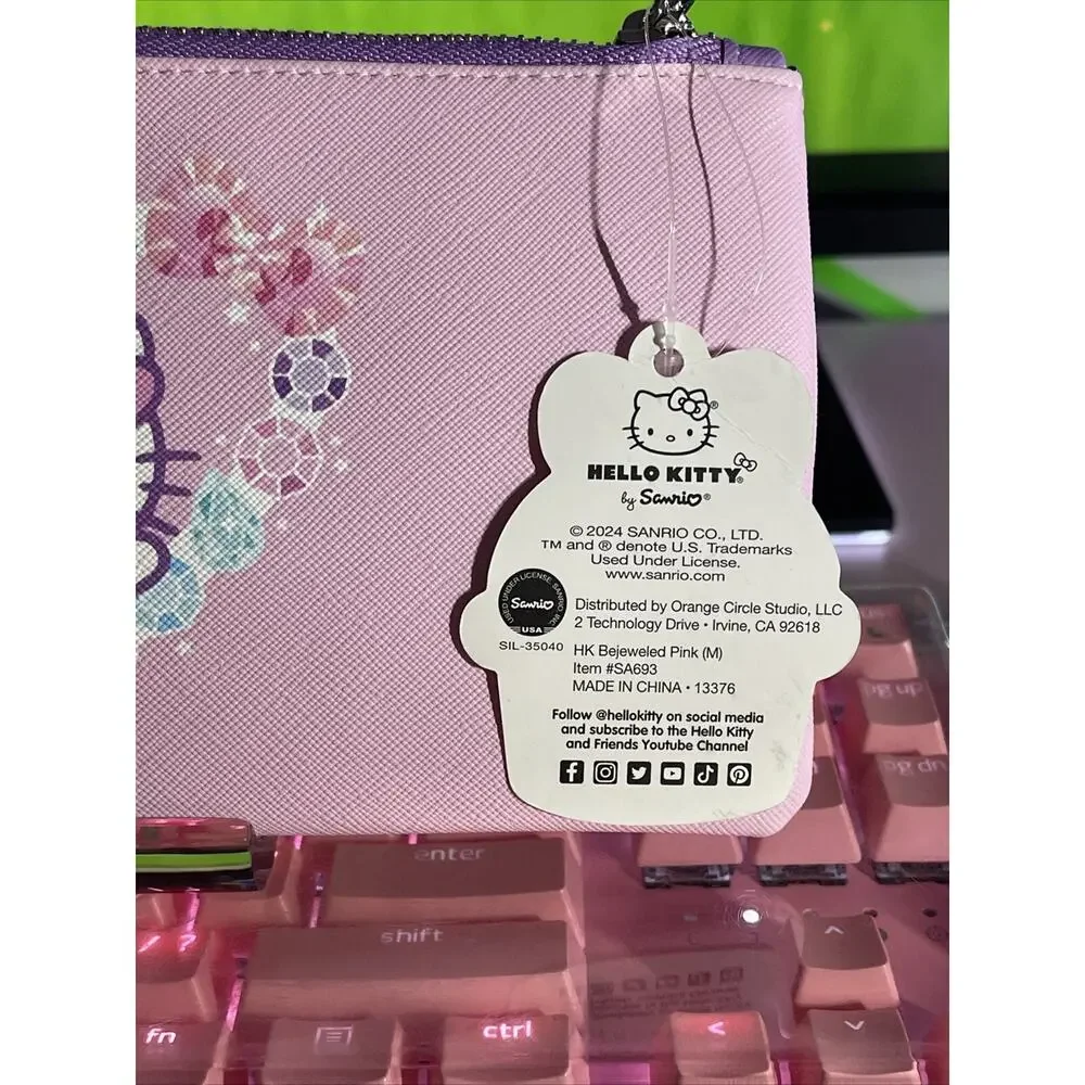 Hello Kitty Pencil Pouch Case Zipper Special 2024 Sanrio HK Bejeweled Pink